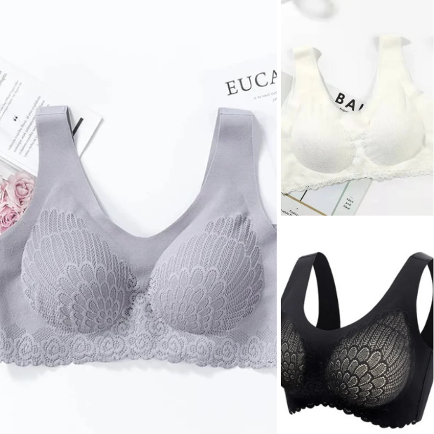 Latex 4.0 Graceful Anti-saggy Breathable Lace Large Size Bra