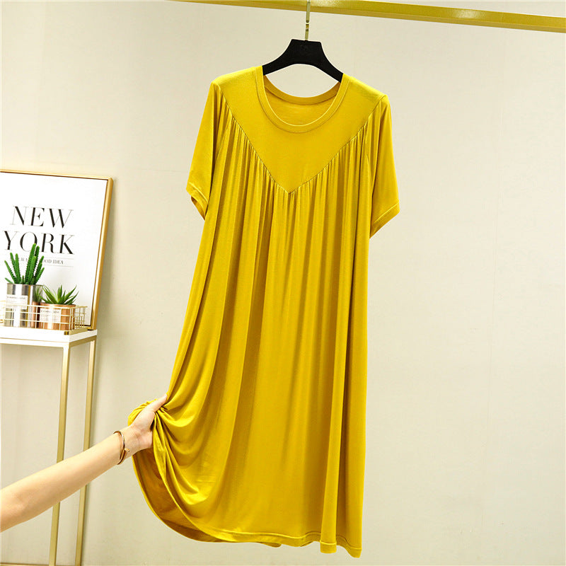 Super Soft Comfortable Short Sleeve Loose Pajama Dress đ„
