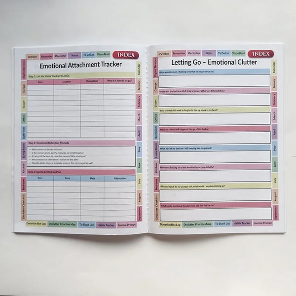 ✍️2026 Declutter Journal Workbook | Transform Your Home in 52 Weeks