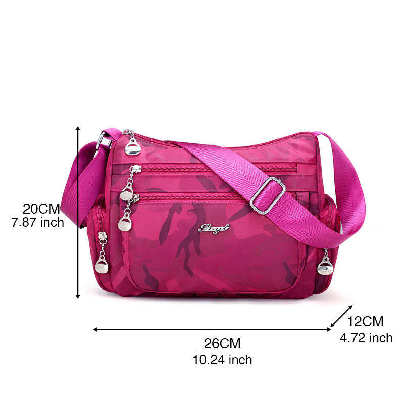 Women's Classic Nylon Bags Multifunctional Zipper Crossbody Bags