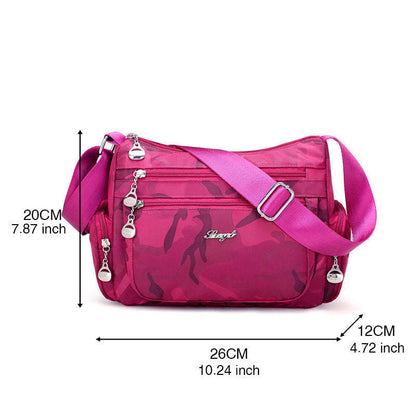 Women's Classic Nylon Bags Multifunctional Zipper Crossbody Bags