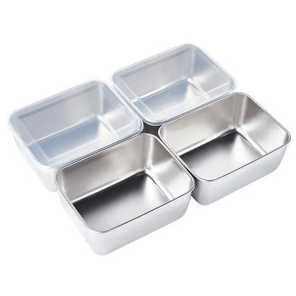 Stainless Steel Square Plate（With Lid）