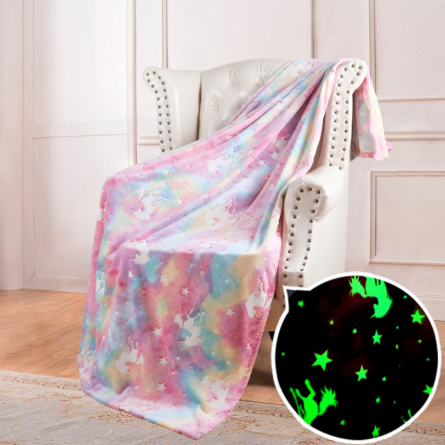 Hurry up! Sale Ends in 01:57:36.3 😊Double Sided Flannel Luminous Blanket-🔥