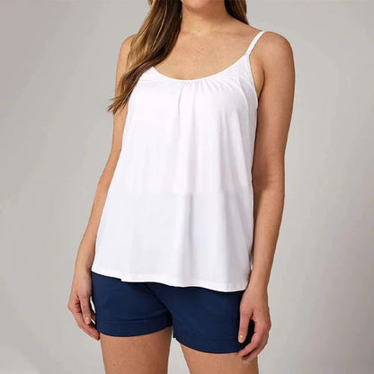 🔥 Loose-fitting Tank Top With Built-in Bra