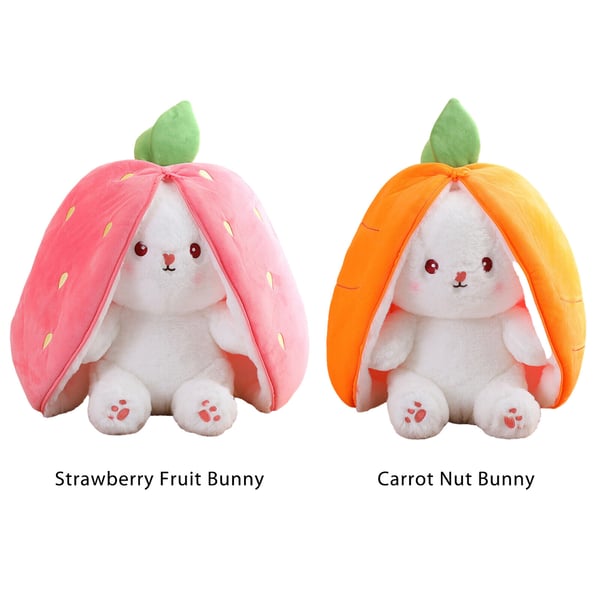 🔥2023 HOT SALE - 49% OFF🔥Strawberry Bunny Transformed into Little Rabbit Fruit Doll Plush Toy