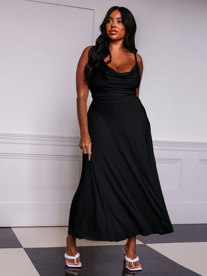 Lulah Drape Maxi Dress with Built-in Bra