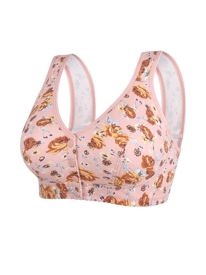 2024 Nouveau soutien-gorge à imprimé floral avec fermeture sur le devant (Achetez-en 1, obtenez-en 2 gratuits)