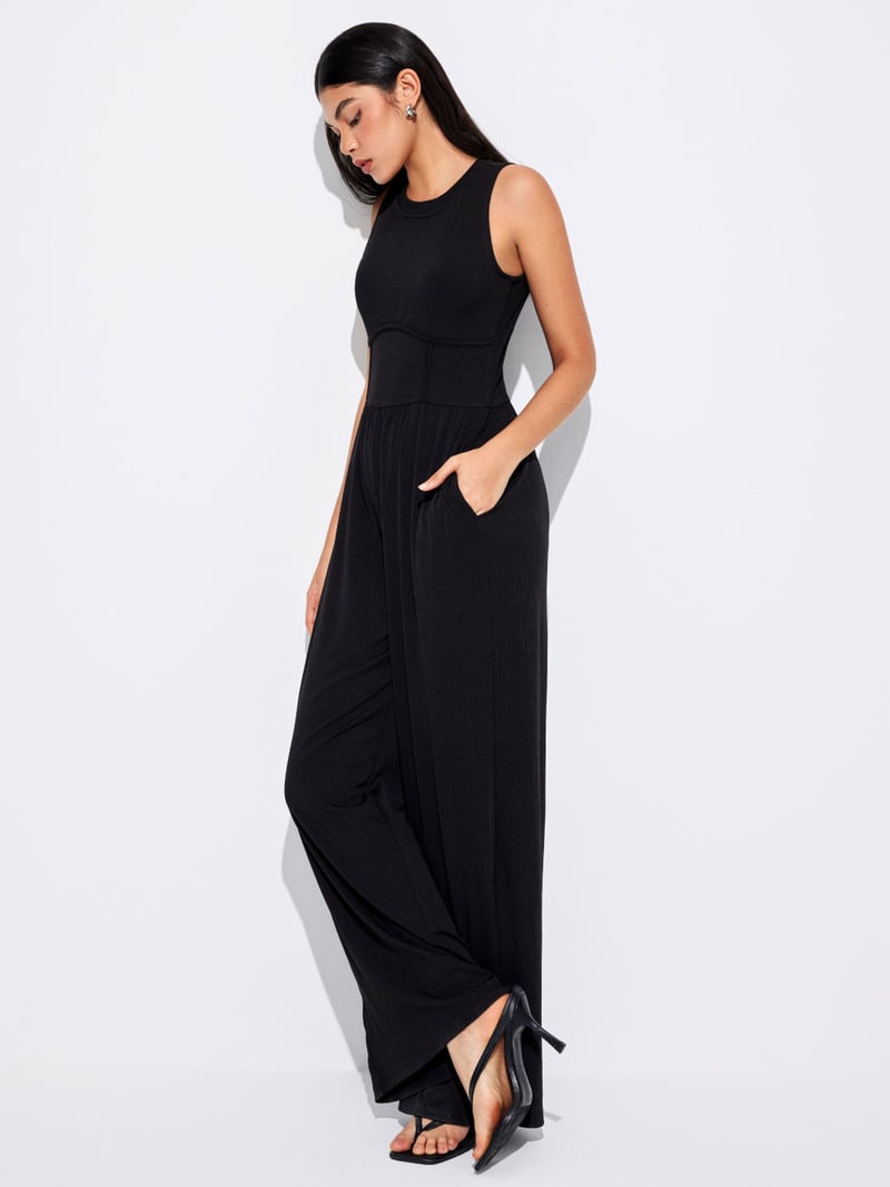 Mother's Day SALE 50%OFF -SOLID SLEEVELESS WIDE LEG JUMPSUIT