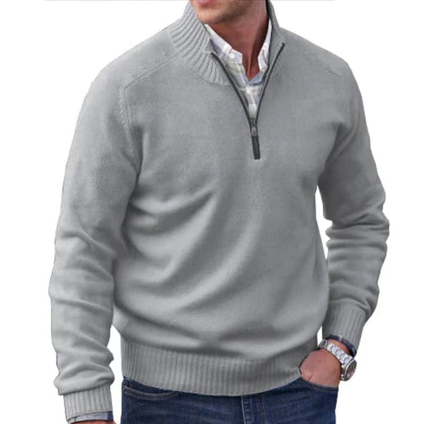 Men's Cashmere Zipper Basic Sweater (Buy 2 Free Shipping)