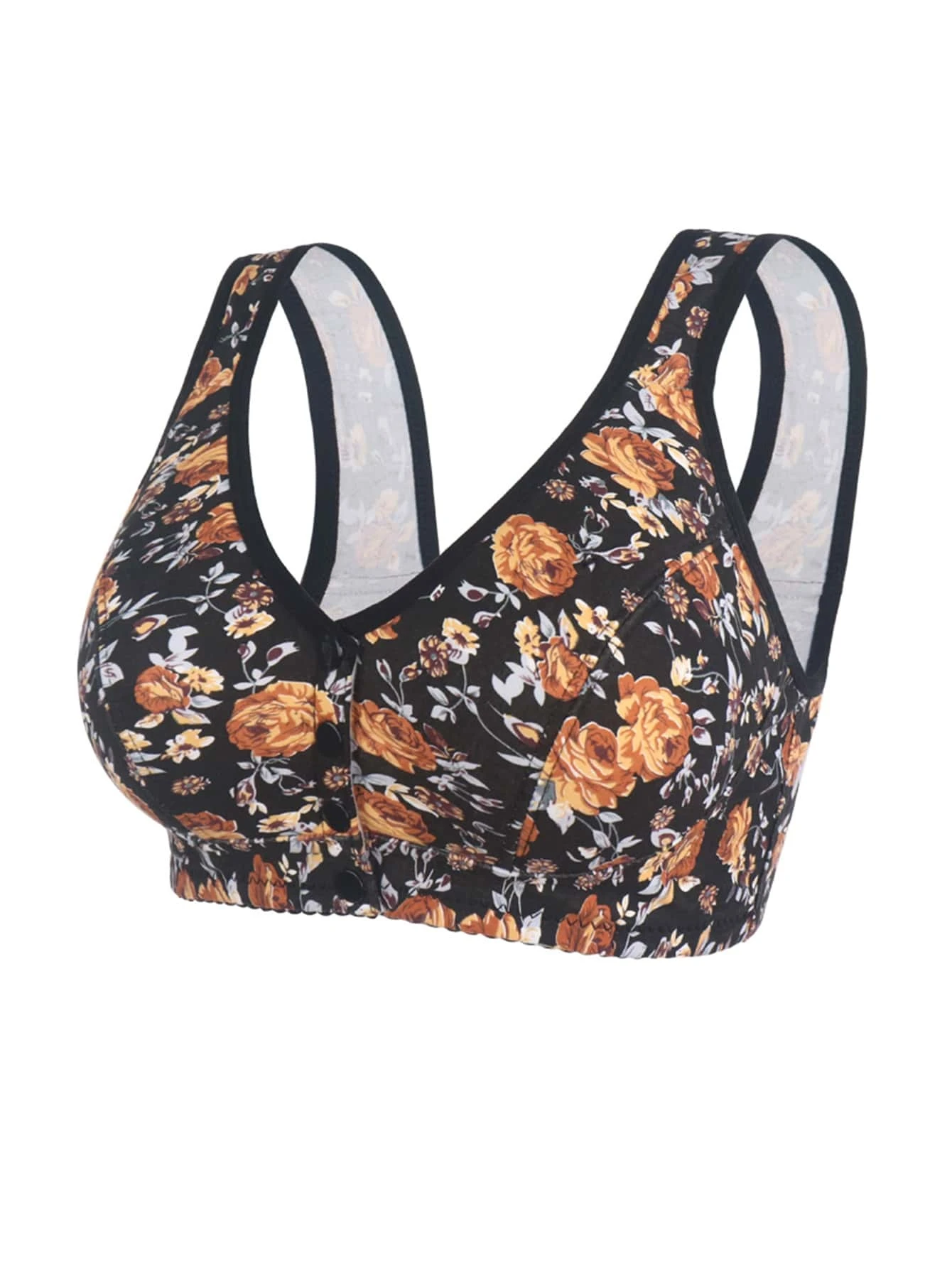 2024 Nouveau soutien-gorge à imprimé floral avec fermeture sur le devant (Achetez-en 1, obtenez-en 2 gratuits)