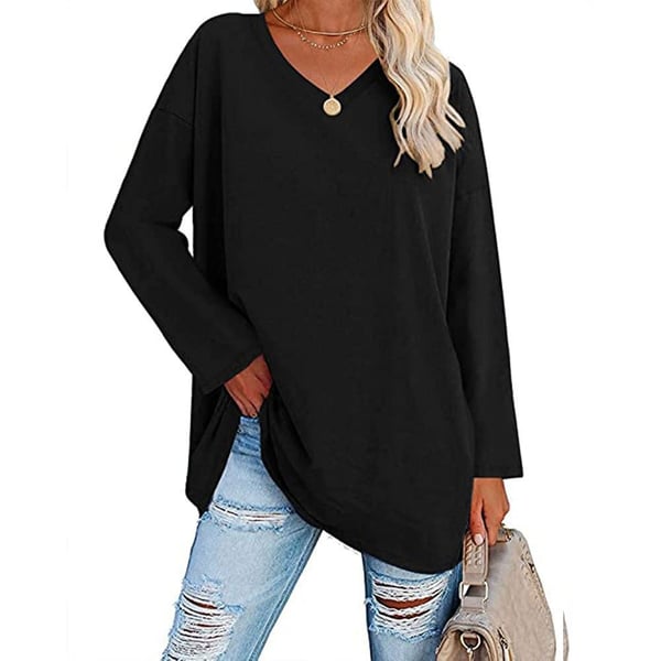 💋Women's loose long sleeve fashion V-neck knit top (Buy 2 Free Shipping)