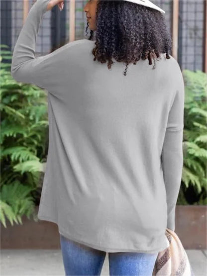 LONG SLEEVE THUMBHOLE SWEATER POCKET TUNIC BUY 2 FREE SHIPPING