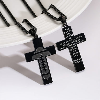 🔥LAST DAY 49% OFF - American Football Cross Bible Pendant