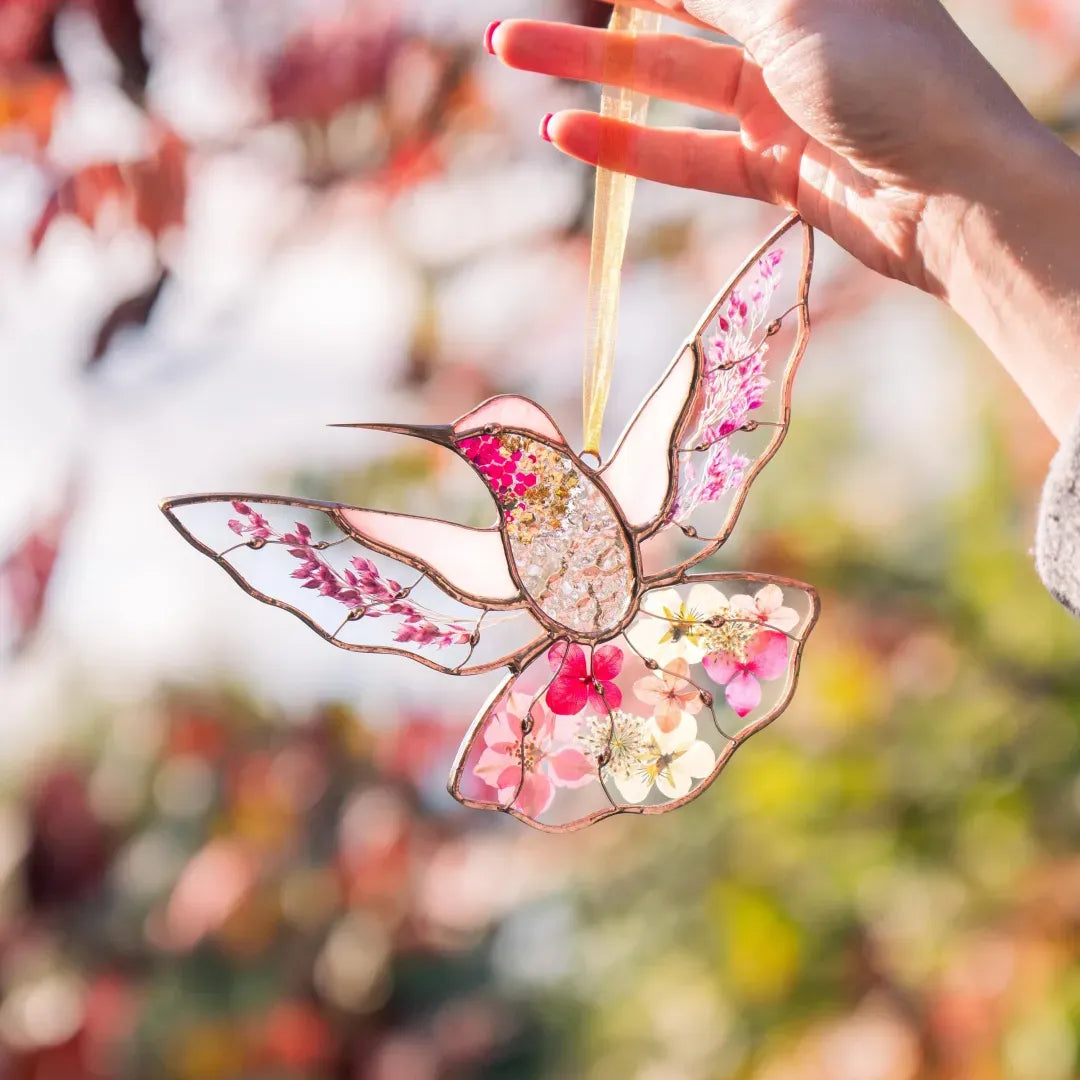 🌸Hummingbird Stained Window Hangings