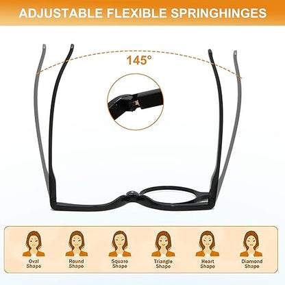 49% OFF🔥🎁Makeup Reading Glasses Round Magnifying Flip Down Cosmetic Readers