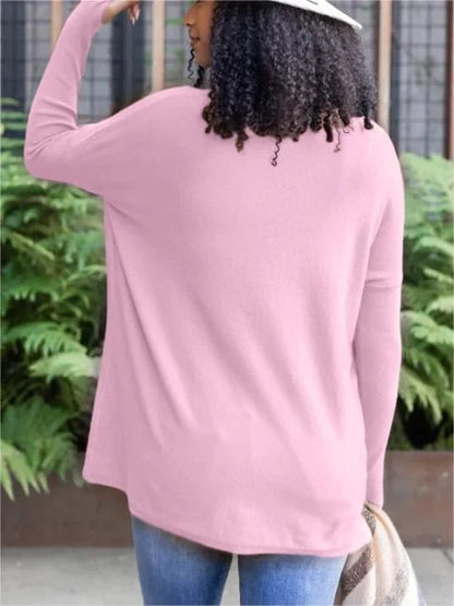 LONG SLEEVE THUMBHOLE SWEATER POCKET TUNIC BUY 2 FREE SHIPPING