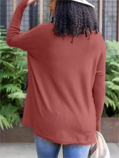 LONG SLEEVE THUMBHOLE SWEATER POCKET TUNIC BUY 2 FREE SHIPPING