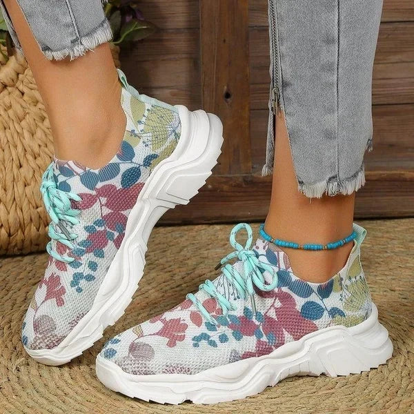 👟Promoción del último día 49 % de descuento: zapatillas ortopédicas con estampado floral👟 