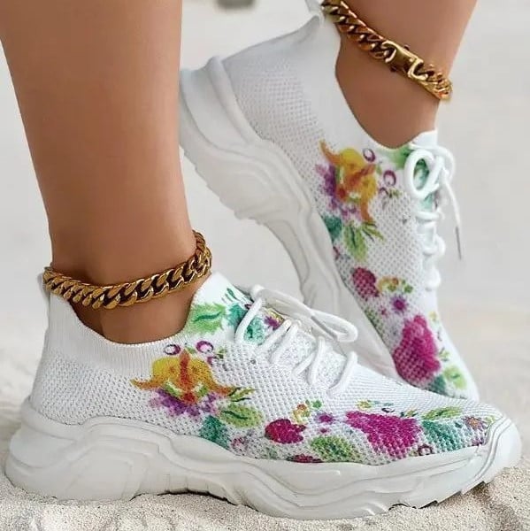 👟Last Day  Promotion 49% OFF — Floral Print Orthopedic Sneakers👟