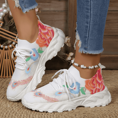 👟Promoción del último día 49 % de descuento: zapatillas ortopédicas con estampado floral👟 