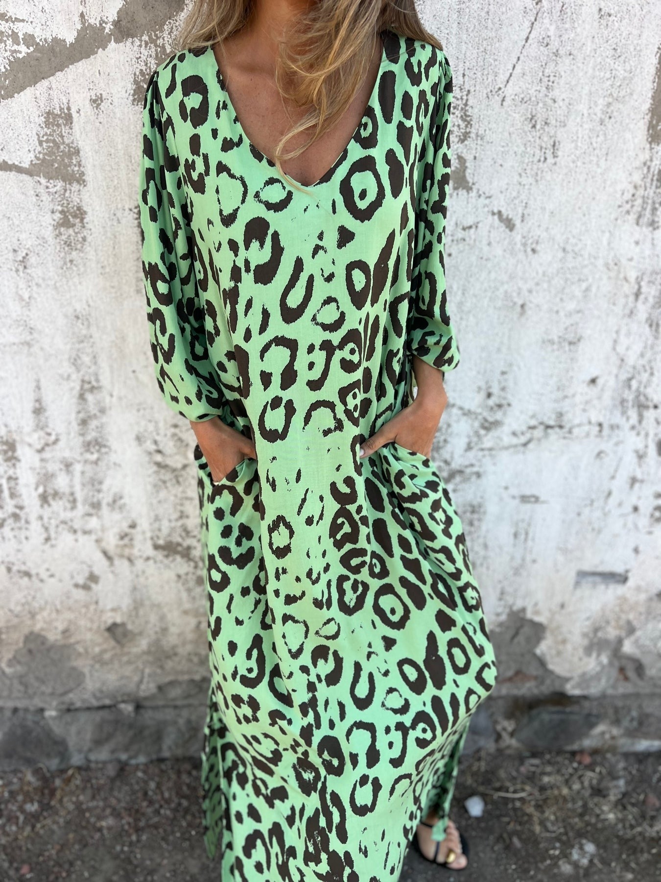 Long Sleeve Print Tunic Dress