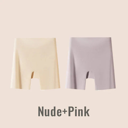 Women High-waist Ice Silk Underwear with Tummy-control Hip-lifting