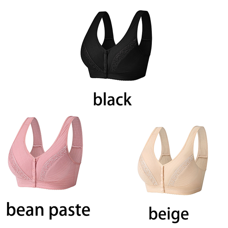 Buy 2 Get 1 Free-2024 Front Button Breathable Skin-Friendly Cotton Bra