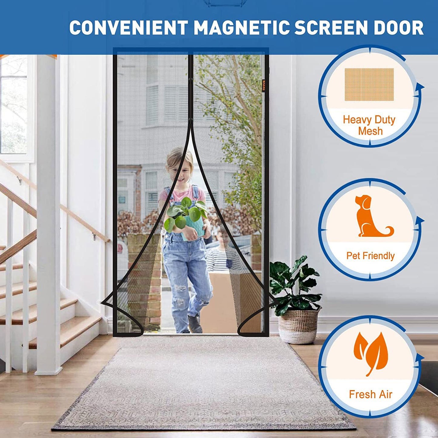 (🔥HOT SALE NOW 49% OFF) -Magnetic Screen Door👾Prevent mosquito-borne viruses