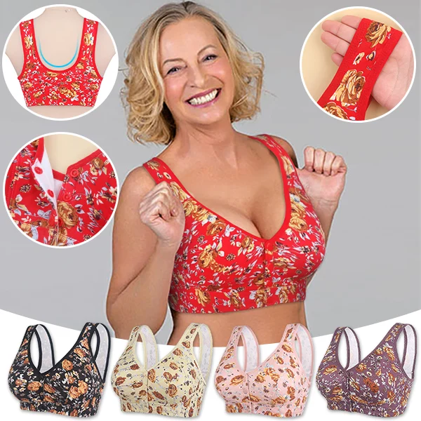 2024 New Floral Print Front-Closure Bra (Buy 1 Get 2 Free)