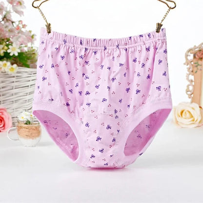 🔥 Pay 1 Get 4 New High-Waist Ladies Cotton Panties Plus Sizes