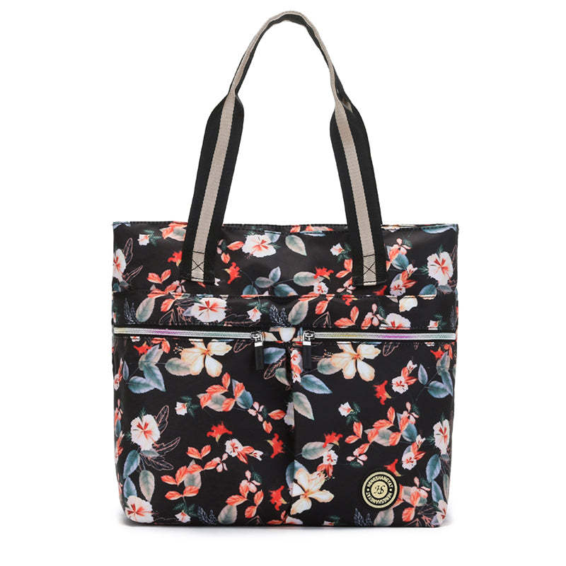 Printed Large Capacity Nylon Shoulder Bag