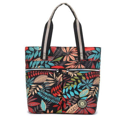 Printed Large Capacity Nylon Shoulder Bag