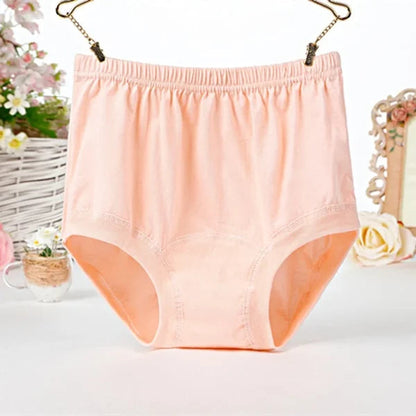 🔥 Pay 1 Get 4 New High-Waist Ladies Cotton Panties Plus Sizes