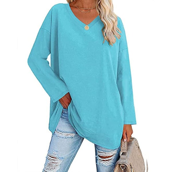 💋Women's loose long sleeve fashion V-neck knit top (Buy 2 Free Shipping)