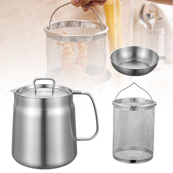 2-in-1 304 Stainless Steel Multifunctional Oil Strainer Pot 🔥BUY 2 FREE SHIPPING