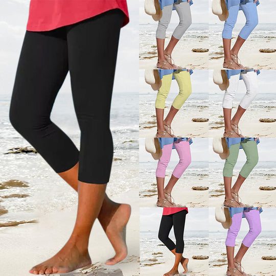 Leggings casuales lisos para mujer