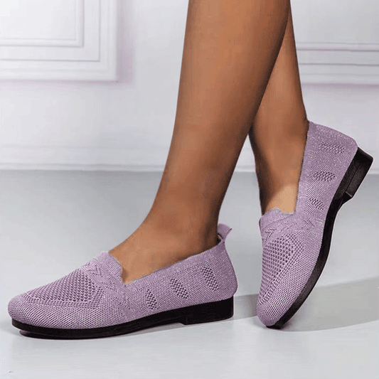 Weaving Breathable Loafers Comfortable Walking Casual Flats Shoes