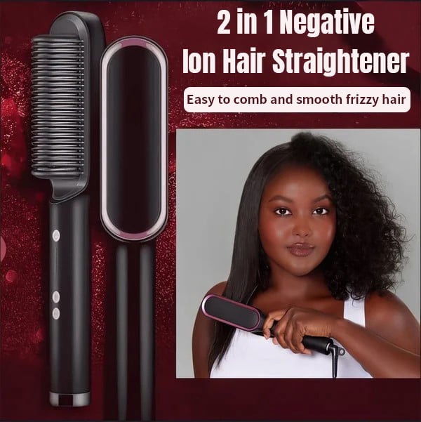 🎉2 in 1 Negative Ion Hair Straightener Styling Comb