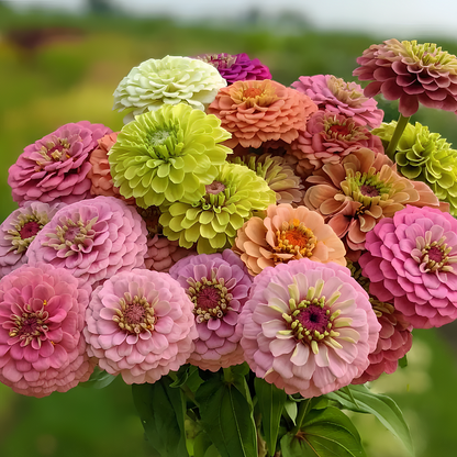 🌺DOUBLE ZINNIA MIXED COLOR SEEDS