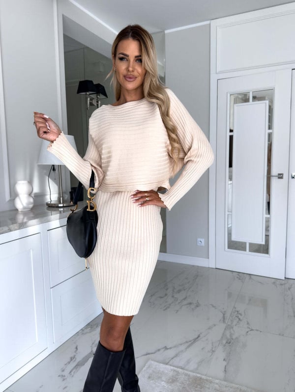 💥Knit Pullover Sweater and Cami Dress Set🔥