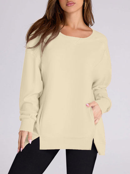 2024 FALL NEW WOMEN‘S OVERSIZED PULLOVER WITH POCKETS