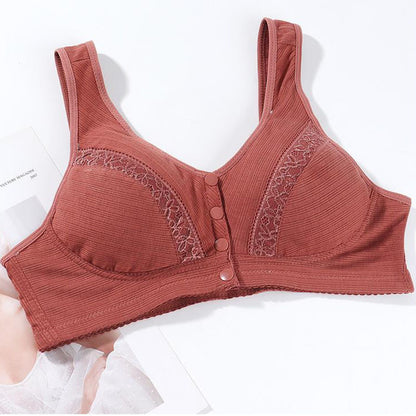 Achetez-en 2, obtenez-en 1 gratuit-2024 Soutien-gorge en coton respirant et doux pour la peau avec boutons sur le devant