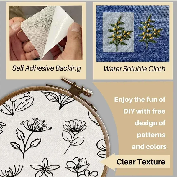 🔥LAST DAY 50% OFF - WATER SOLUBLE FLOWER PATTERNS FOR EMBROIDERY 🔥BUY 3 ITEMS AND SAVE 10%