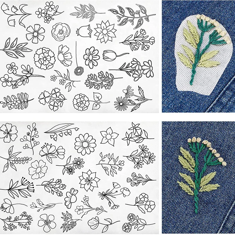 🔥LAST DAY 50% OFF - WATER SOLUBLE FLOWER PATTERNS FOR EMBROIDERY 🔥BUY 3 ITEMS AND SAVE 10%