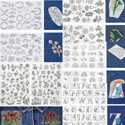 🔥LAST DAY 50% OFF - WATER SOLUBLE FLOWER PATTERNS FOR EMBROIDERY 🔥BUY 3 ITEMS AND SAVE 10%