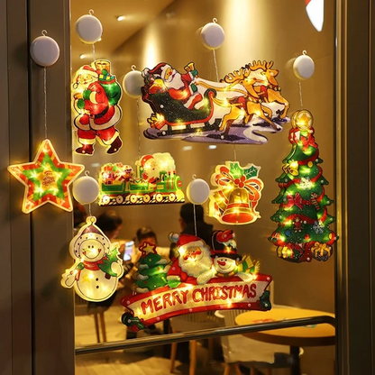 🎄🎅Christmas Presale - Get Surprise Offer-Christmas Window Hanging Lights