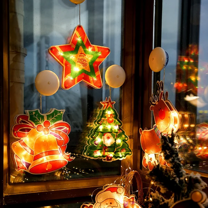 🎄🎅Prévente de Noël – Obtenez une offre surprise – Lumières suspendues pour fenêtre de Noël.