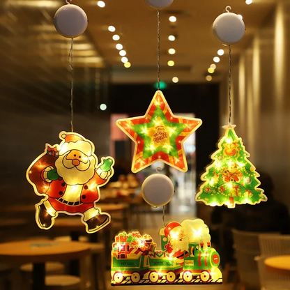 🎄🎅Christmas Presale - Get Surprise Offer-Christmas Window Hanging Lights