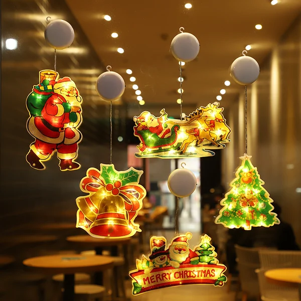 🎄🎅Christmas Presale - Get Surprise Offer-Christmas Window Hanging Lights