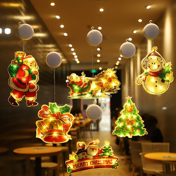 🎄🎅Christmas Presale - Get Surprise Offer-Christmas Window Hanging Lights